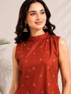 K 1058 By Naisha Dhabu Cotton Kurti With Bottom
